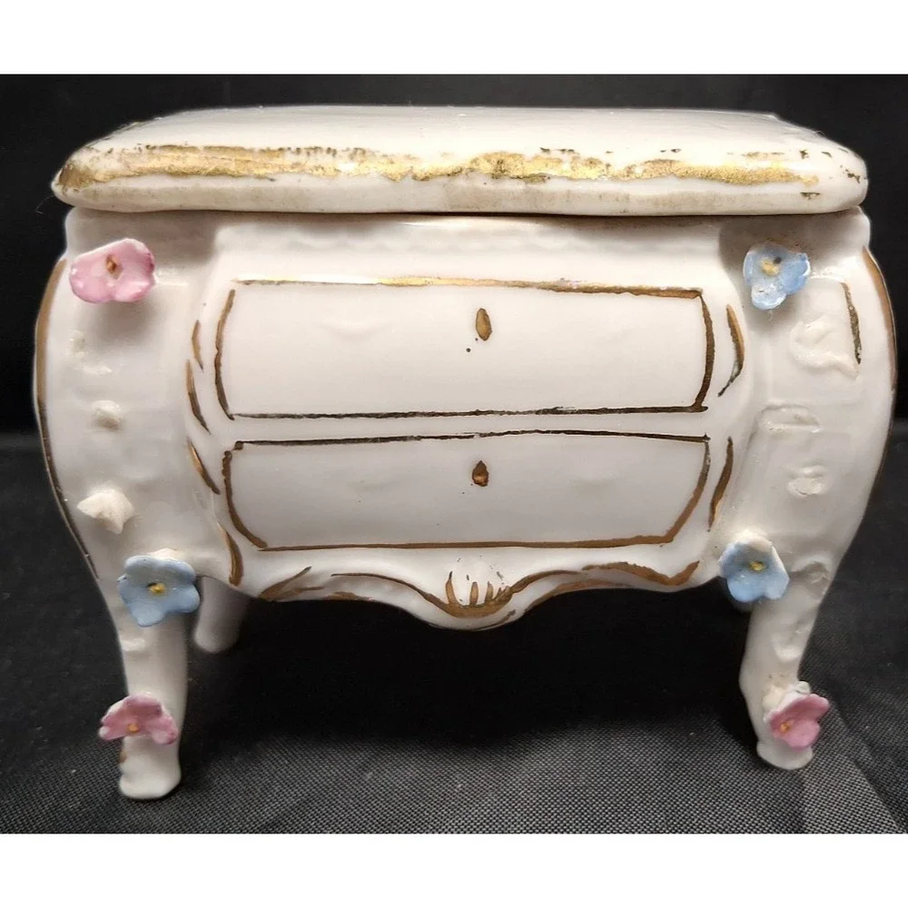 Chest of Drawers Triket box with couch both porcelain made in Germany